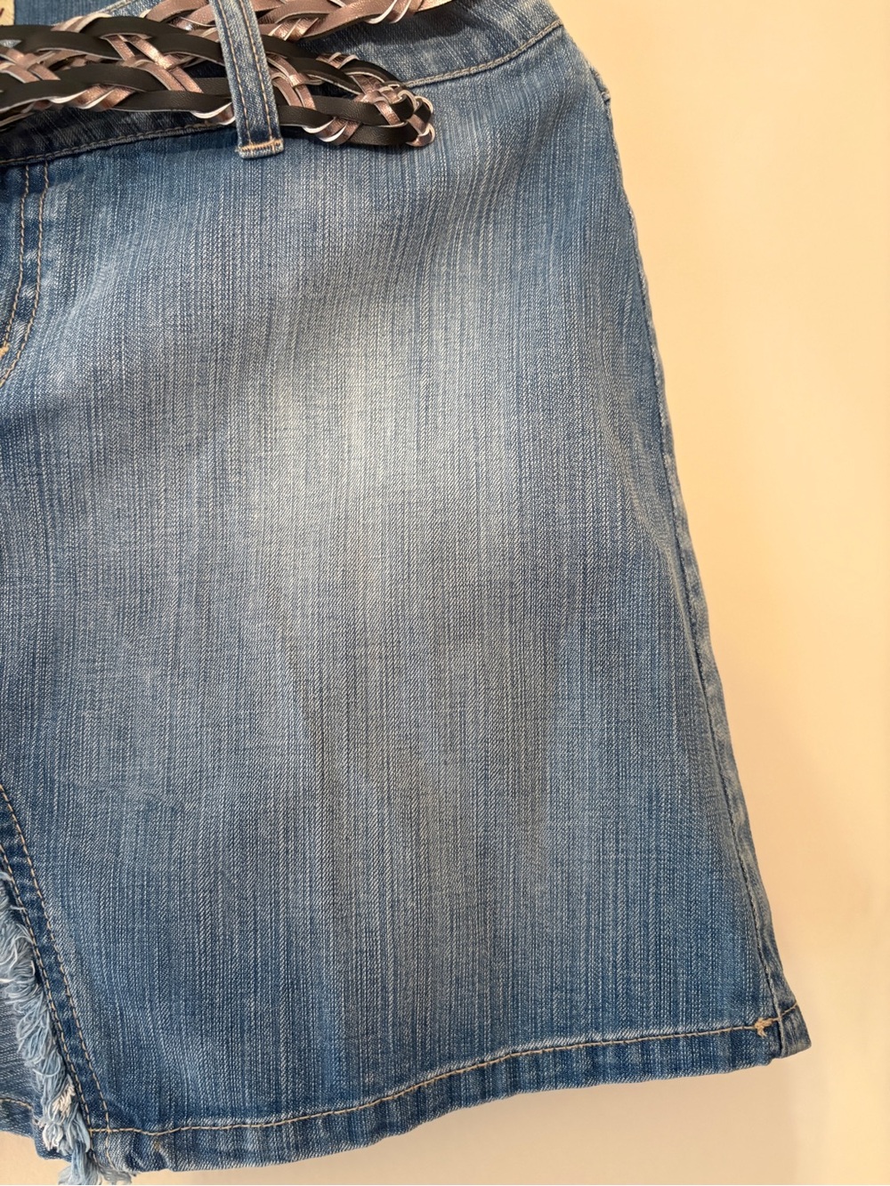 Y2K L.E.I. Juniors Size 7 Low Rise Denim Mini Skirt - Picture 4 of 10